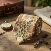 Vintage Boho Bloem Stropdas