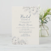Vintage Boho Bloemachtige Bruiloftsborrel Kaart (Staand voorkant)
