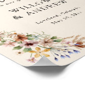 Vintage Boho Bloemen Welkom Poster (Hoek)