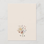Vintage Boho Bloemendetail Informatiekaartje (Achterkant)