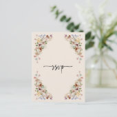 Vintage Boho Bloemmotief Briefkaart (Staand voorkant)