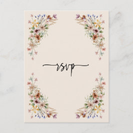 Vintage Boho Bloemmotief Briefkaart