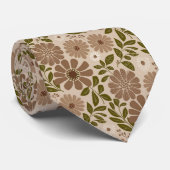 Vintage Boho Bloemmotief Stropdas (Opgerold)