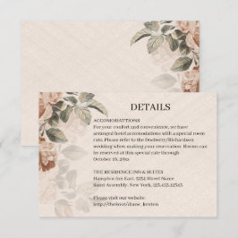 Vintage Boho Botanische Details Rustieke Terracott RSVP Kaartje