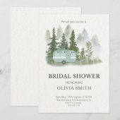 Vintage Boho Camper Bridal Shower Kaart (Voorkant / Achterkant)