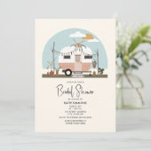 Vintage Boho Camper Vrijgezellenfeest Kaart (Staand voorkant)