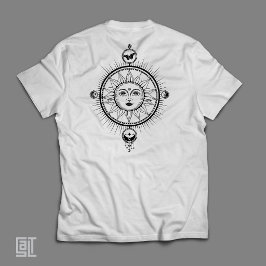 Vintage Boho Chic Mystieke Hemel Zon Kosmisch T-shirt