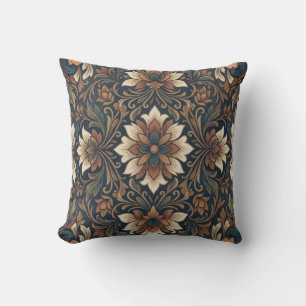 Vintage Boho Damask Bloem Medaillon Patroon Worp Kussen
