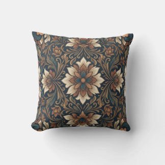 Vintage Boho Damask Bloem Medaillon Patroon Worp Kussen