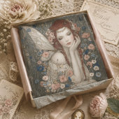 Vintage Boho Fee in Wildebloementuin Decoupage Tissuepapier