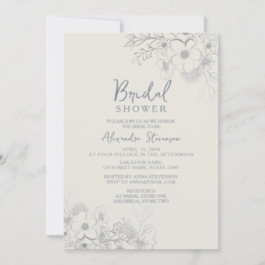 Vintage Boho Floral Vrijgezellenfeest Kaart (Voorkant)