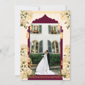 Vintage Boho Floral Wedding Invitation Card Kaart (Achterkant)