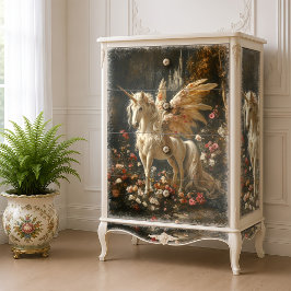 Vintage Boho Gevederde Fee Paard Eenhoorn Ambacht Tissuepapier