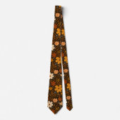 Vintage Boho Retro 70s Bloemen Stropdas (Voorkant)