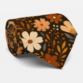 Vintage Boho Retro 70s Bloemen Stropdas (Opgerold)