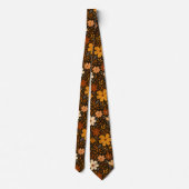 Vintage Boho Retro 70s Bloemen Stropdas (Achterkant)
