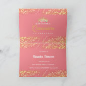 Vintage Boho Roos Gold Rustic Quinceañera Spaans (Binnen)