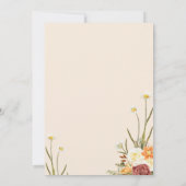 Vintage Boho Rustic Floral Wedding Invitation Kaart (Achterkant)