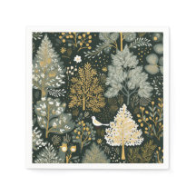 Vintage Boho Wit Groen Goud Kerstbomen