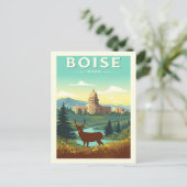 Vintage Boise Idaho Briefkaart (Staand voorkant)
