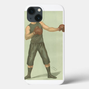 Vintage bokselaar met lange groene trui iPhone 13 hoesje
