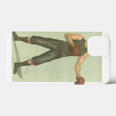 Vintage bokselaar met lange groene trui Case-Mate iPhone case (Achterkant (horizontaal))