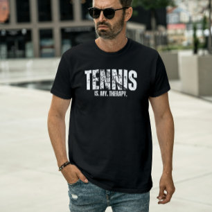 Vintage Bold Tennis is Mijn Therapie T-shirt