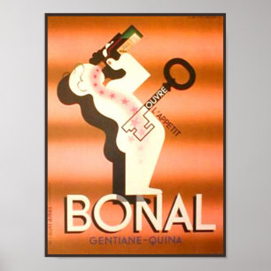 Vintage Bonal Gentiane Quina Poster