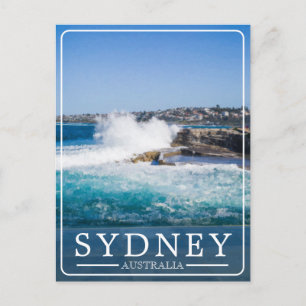 Vintage Bondi naar Coogee Coastal Walk Feestdagenkaart