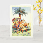 Vintage Bonne French Birthday Card Kaart (Gele Bloem)