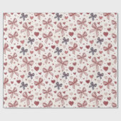 Vintage Boog & Hart Romantisch Inpakpapier (Vlak)