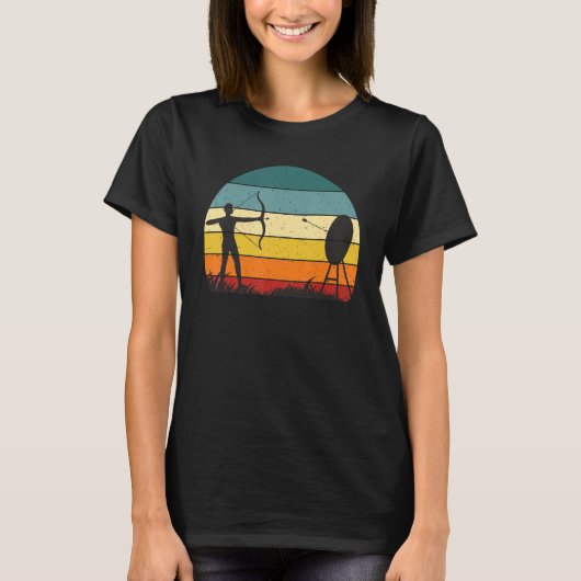 Vintage Boogschietsport Boogschutter Boogschieten T-shirt (Voorkant)