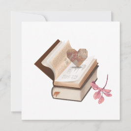 Vintage Book Aesthetic with Heart Map & Botanical Kaart