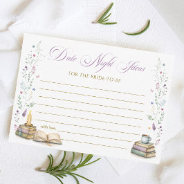 Vintage Book Bridal Shower Date Night Ideas Card Kaart