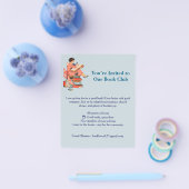 Vintage Book Lover Reading Illustration Flyer (Enkel)