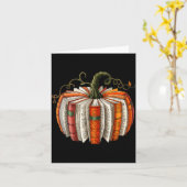 Vintage Book Pumpkin Autumn Fall Librarians Bookwo Kaart (Gele Bloem)