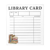 Vintage Books Library Card  Notitieblok (Voorkant)