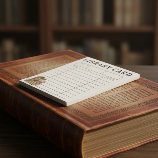Vintage Books Library Card  Notitieblok
