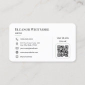 Vintage Books Schrijver QR Code Visitekaartje (Achterkant)
