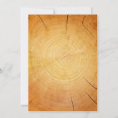 Vintage Boom Ring Wedding Invitations Kaart (Achterkant)