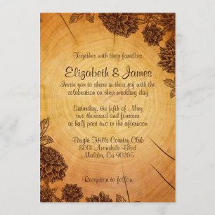 Vintage Boom Ring Wedding Invitations Kaart