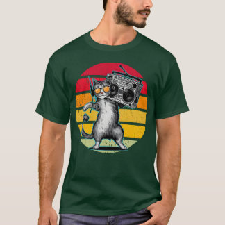 vintage boombo DJ Kat in zonnebril dansende famili T-shirt
