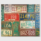 vintage bord collectie cadeaupapier (Vlak)