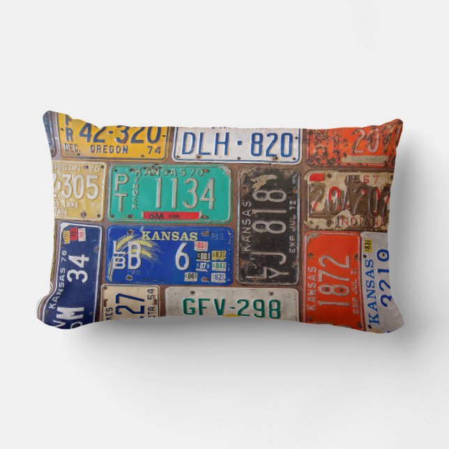 vintage bord collectie kussen (Voorkant)