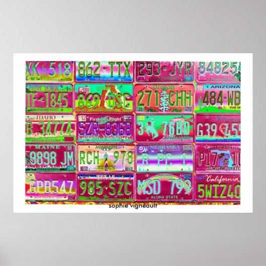 vintage borden poster (Voorkant)