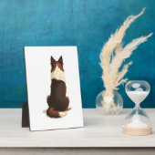 Vintage Border Collie From Behind Dog Illustration Fotoplaat (Zijkant)