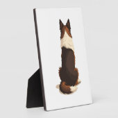 Vintage Border Collie From Behind Dog Illustration Fotoplaat (Zijkant)
