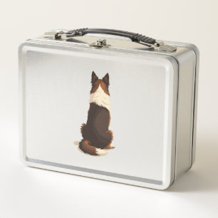 Vintage Border Collie Van achteren Hondenillustrat