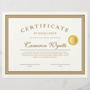 Vintage Border Lijst Certificate Excellence Award Flyer