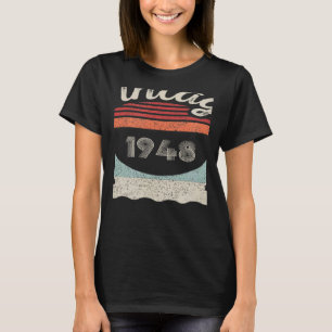 Vintage Born In 1948 74th Birthday 74 Years Old T-shirt